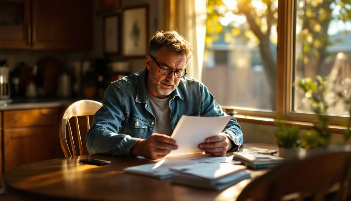 Person reviewing IRS letters at home