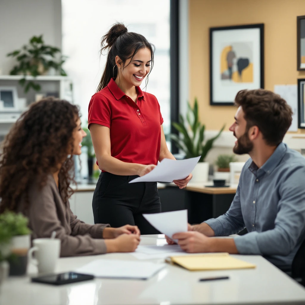 UTP professional helping a client